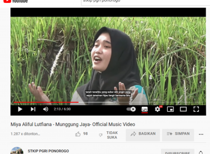 Miya Aliful Lutfiana, Lantunkan Tembang  Munggung Jaya