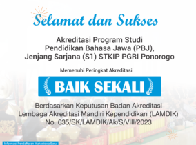 Pendidikan Bahasa Jawa STKIP PGRI Ponorogo Raih Peringkat Akreditasi LAMDIK ‘Baik Sekali’